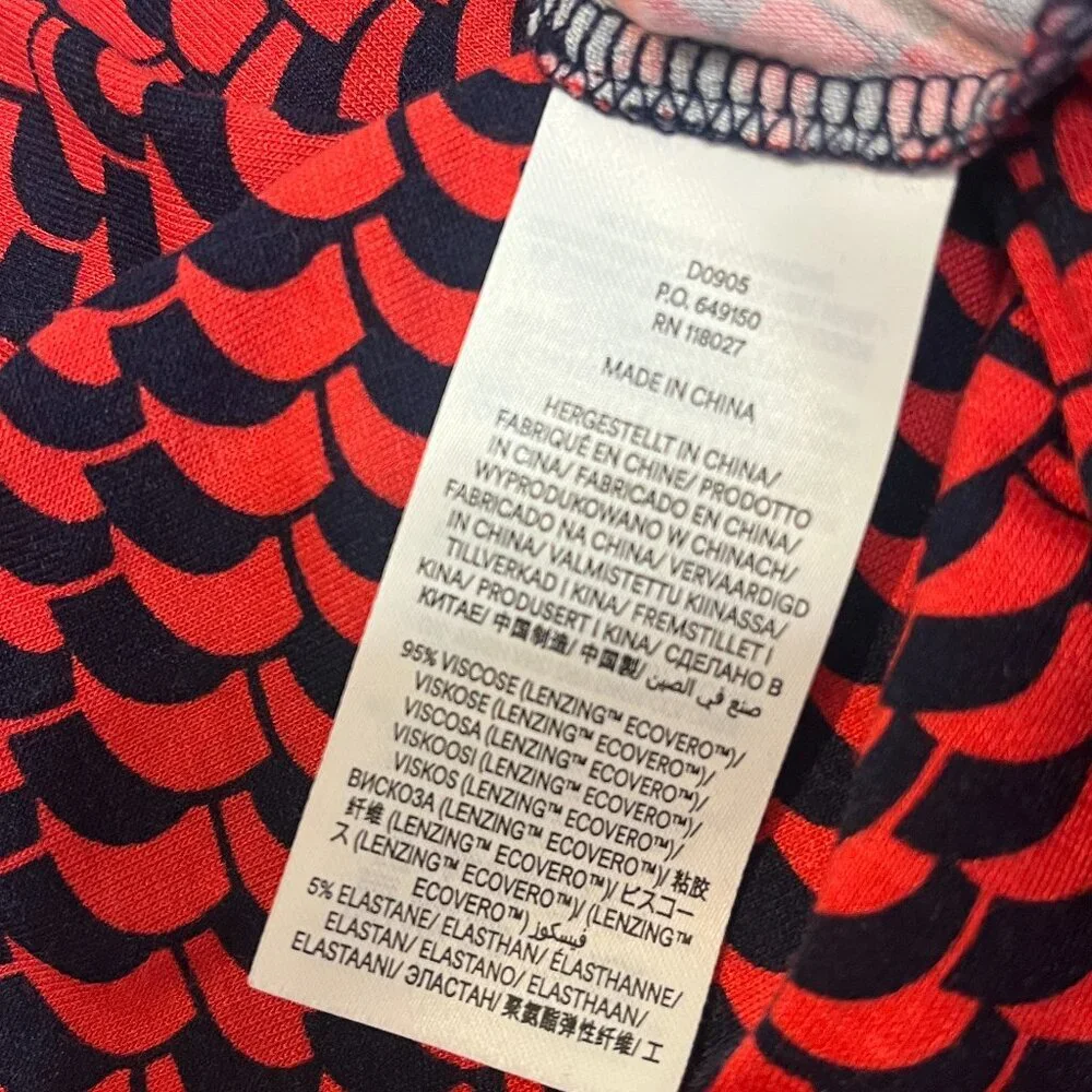 BODEN Thea Long Sleeve Pink Geometric Midi Dress 12P - Picture 9 of 9